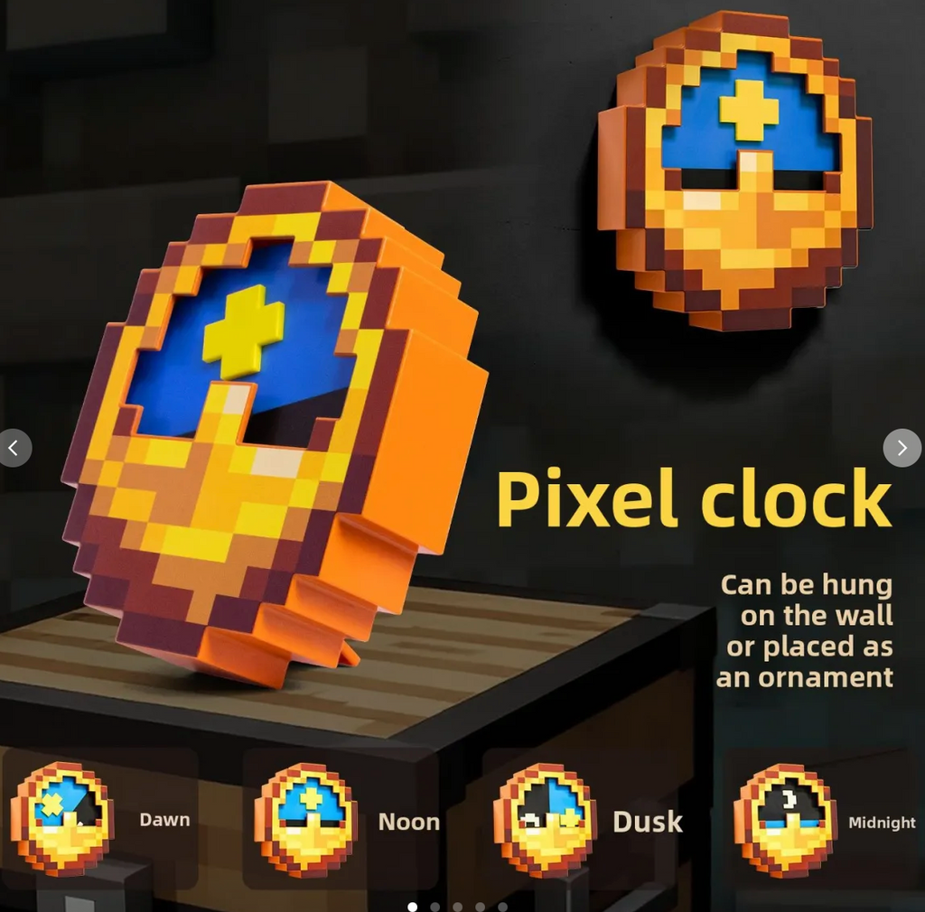 Pixel Powered Clock: Level Up Your Room's Aesthetic!